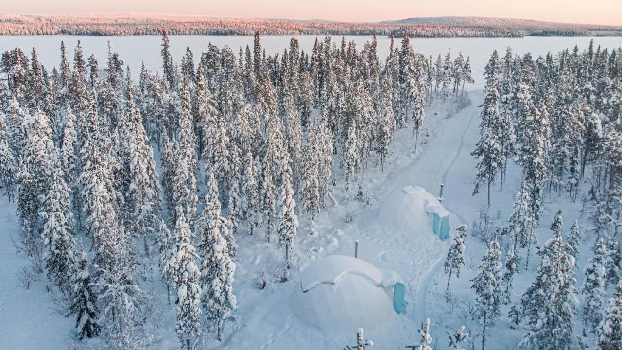 Aurora Igloo Fireplace-Heated Tents In A Secret Forest With Private Jacuzzi And Shared Sauna Bathroom And Dog Friendly Rovaniemi Exterior photo